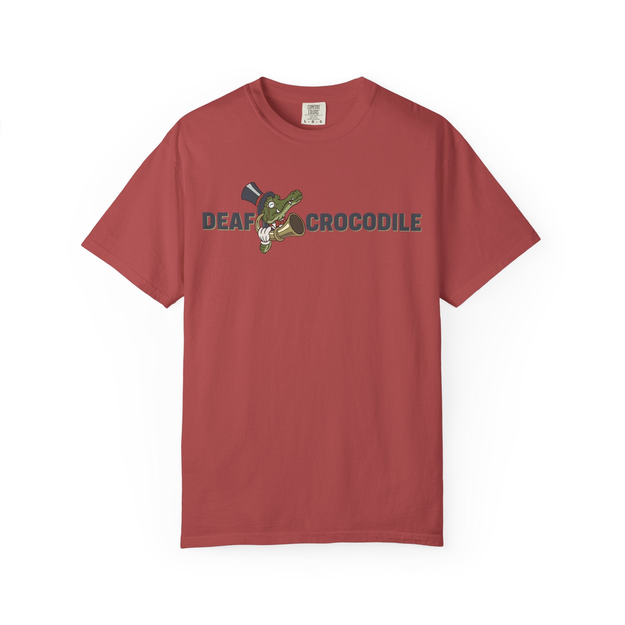 Deaf Crocodile T-Shirt (style B: Full Logo)