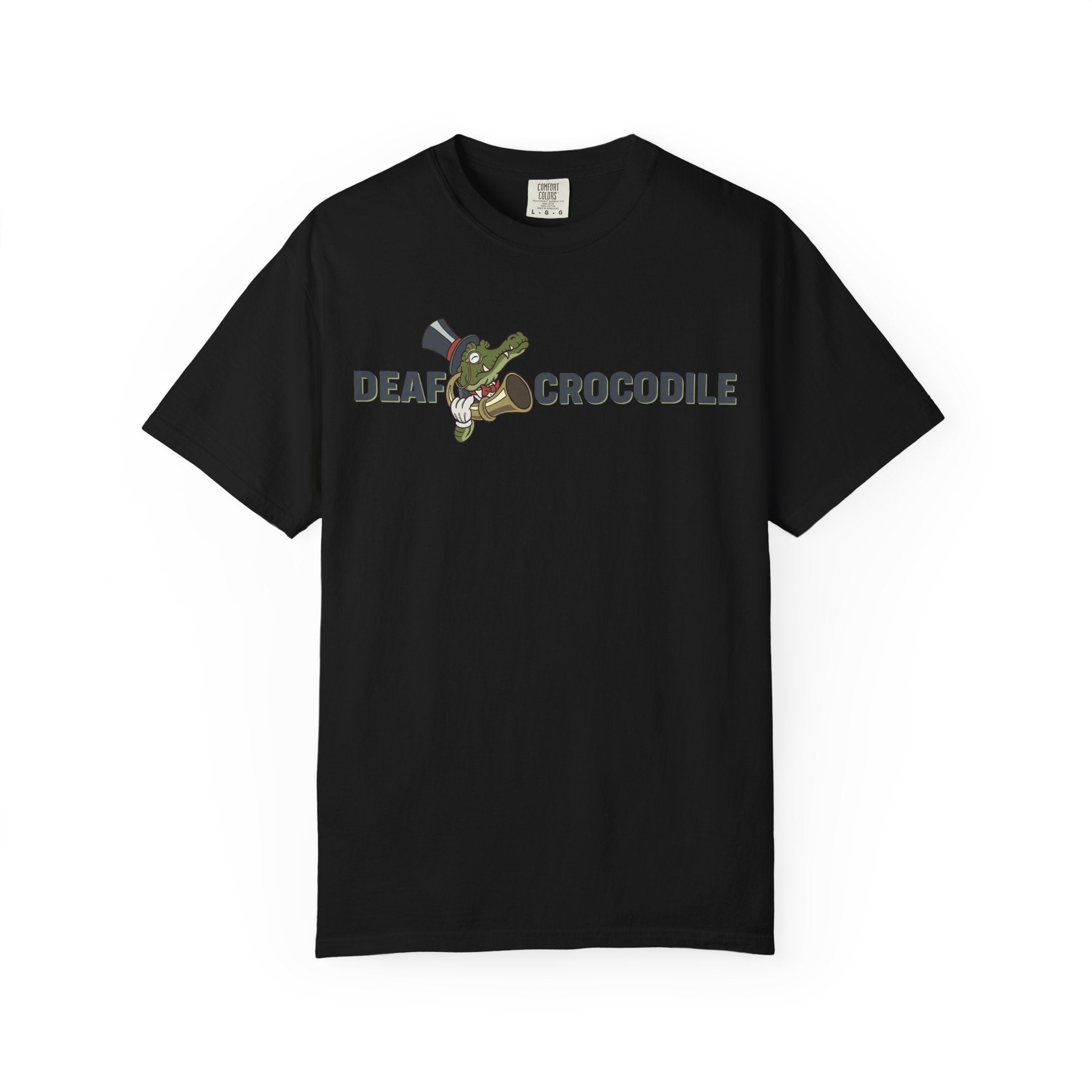 Deaf Crocodile T-Shirt (style B: Full Logo)