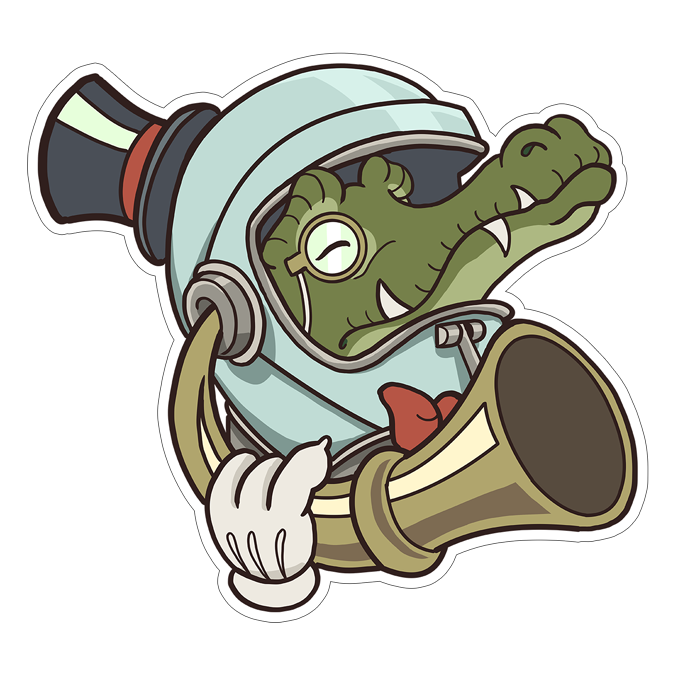 DEFA Sci-Fi Crocodile Sticker