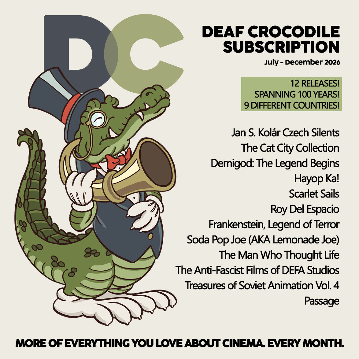 DEAF CROCODILE 6-Month Subscription (JULY-DECEMBER)