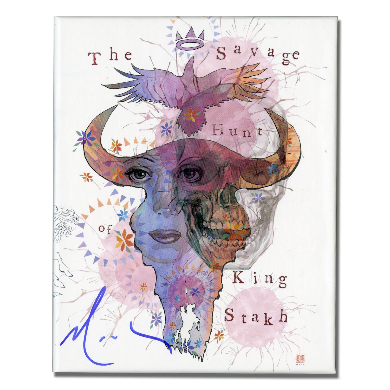 Autographed cover of THE SAVAGE HUNT OF KING STAKH deluxe edition blu-ray